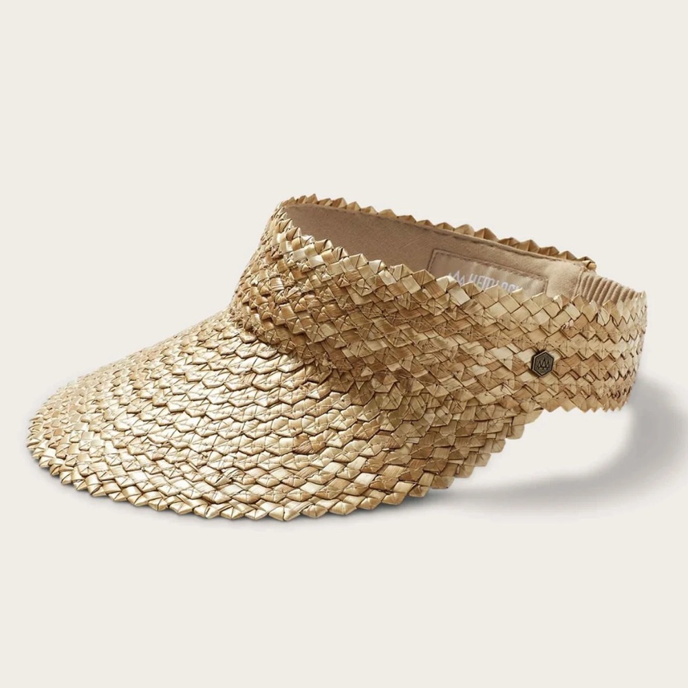 Hemlock Hat Company. Capri Straw Visor. Honeycomb. One size. New.